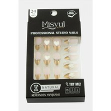 Marsilyan Misyul Taşlı Takma Tırnak 24 Adet