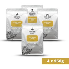 Addis Ababa Coffee Etiyopya Single Origin Öğütülmüş Espresso Kahve (4x250 Gr.)