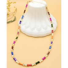 Nevoka Renk Armonisi Akrilik Boncuk Kolye