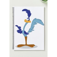 Black-One Road Runner  A5 Metal Spiralli Çizgisiz Sert Kapak Road Runner Defter