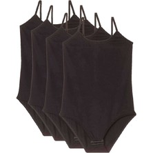 Royaleks 4 Adet Ip Askılı Kadın Çıtçıtlı Body Siyah