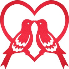 Empressco Kırmızı Keçe Yılbaşı Süsleri, 6'lı Set, Renkli, El Yapımı, Şık ve Eğlenceli Dekorasyon