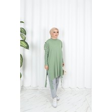 Nisum Moda Düğme Detaylı Merserize Tunik