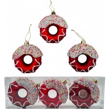 Bravo Asılabilir Yılbaşı Yeniyıl Ağacı Süsü Donut 8cm Christmas New Year Ornaments Donuts