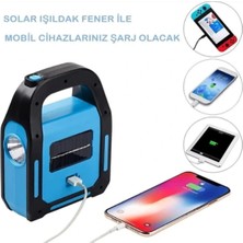 Buğz Güneş Enerjili Işıldak ve Powerbank Özellikli Kamp Lambası