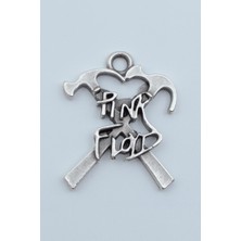 Alooya Pink Floyd Gümüş Kaplama Kolye Ucu