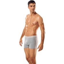 Karakaş 3 Adet Tutku Likralı Erkek Gri Boxer 0114