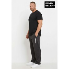 Superlife Erkek Büyük Beden Brooklyn Baskılı Rahat Kesim Lastikli Bel Paça Reçme Eşofman Altı SPR26EA952-2