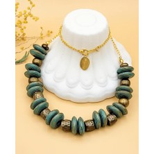 Nevoka Verde Vintage Handmade Boncuklu Kolye