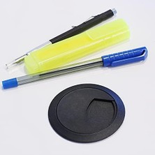 Storemax Masa Üstü Kablo Kanalı Deliği Kapağı Siyah Masa Kapağı 6 cm (5 Adet)