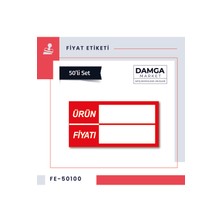Damga Market Yazılıp-Silinebilir Selefonlu Karton Raf Etiketi 5X10 cm 50 Adet