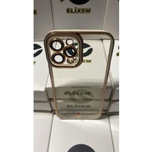 Elixem İphone 12 Pro Max Uyumlu Beyaz Gold Voit Clear Şeffaf Kılıf