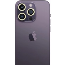 Fantastik Store iPhone 12 Pro Max Neon Fosforlu Kamera Lens - BEYAZ-(5796)