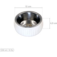 Buğz Mikopet Organik Seramik Mama Kabı Beyaz