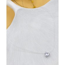 Nevoka Nebul Zirkon Taşlı Kalp Hayalet Kolye