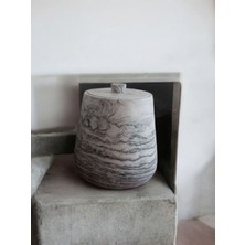 Trust Stone Mermer Desen Bej Çöp Kovasi,banyo Seti Tuvalet Wc Sıvı Sabunluk Diş Fırçalığı Beton Aksesuar Takım