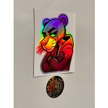 Ping Panter Sticker 10X8CM Folyo Kaplama-Araba Motosiklet Kask Modifiye Aksesuar Pembepanter