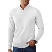 Youknitwear You Shaun %100 Pamuk V Yaka Triko Kazak