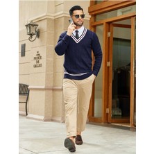 Youknitwear You Alex %100 Pamuk V Yaka Triko Kazak