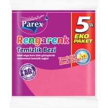 Parex Rengarenk Temizlik Bezi 5'li 4 Adet