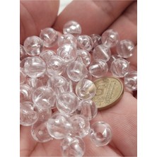 Engin TT Kiraz Oyası Şeffaf Boncuk İri Boy 8 mm 200 Adet İp Sarmalık Nakış İçin Kullanım