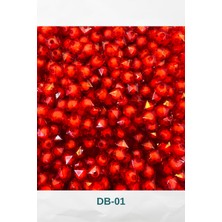 Heraldis Içi Dolgulu Şeffaf Renkli 100 Adet Hobi Takı Yapım Boncuğu Kb-01