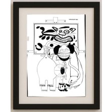 Karikatural Davar Najafi 43X30CM Orijinal Karikatür Tablo