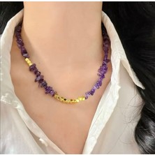 Aksesuarlı Ametist Kolye