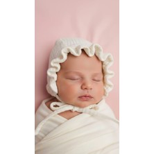 Angel's Collection Fırfırlı Müslin Bebek Şapkası