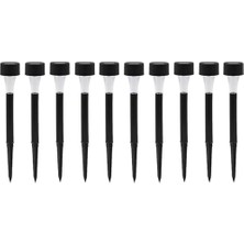 BuŞerii Güneş Enerjili Bahçe Lambası Plastik Saplama 10LU Set