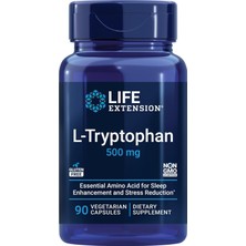 Life Extension L-Tryptophan 500 Mg – Ruh Hâli, Uykusuzluk & Gece Desteği – 90 Vejetaryen Kapsül