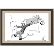 Karikatural Victor Molev 29X21CM Orijinal Karikatür Tablo