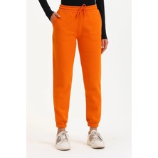 Kazax 3 İplik Şardonlu Paça Lastikli Eşofman Turuncu İs001