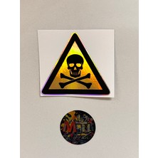 Ölüm Tehlikesi Sticker 7X6CM Araba Motosiklet Kask Laptop Cam Etiket Sticker Tehlikeli
