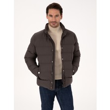 Cacharel Erkek Antrasit Geniş Kapütone Kapüşonlu Mont 50319254-VR006