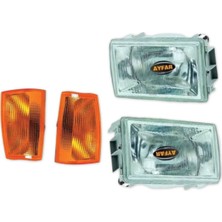 Ayfar Renault 9 Ön Far Takımı + Sarı Sinyal Takımı Sağ Sol 1985-1993