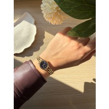 Rubsey Retro Minimal Metal Kordon Vintage Kadın Kol Saati Lacivert