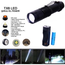 Zenvia Orjinal 800 Lümen T6 Şarjlı El Feneri  WT-086