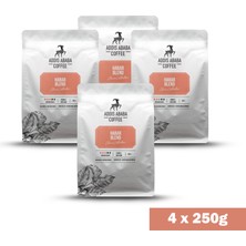 Addis Ababa Coffee Harar Blend Çekirdek Kahve (4x250 Gr.)