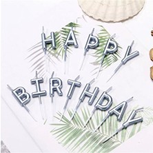 Orca Mum Gümüş Happy Birthday (4 Adet)