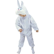 Tp Bfs   Çocuk Tavşan Kostümü Beyaz Renk 2-3 Yaş 80 cm