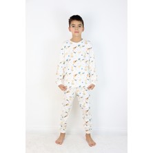 Harika Kids Erkek Çocuk Baskılı Interlok Kumaş Uzun Kollu Pijama Takımı
