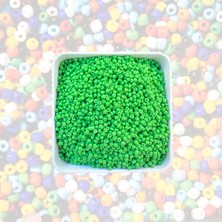 Heraldis Kum Boncuk 3 mm Yeşil Renk Solmaz Takı Boncuğu 50 Gram - MCH3MMKUM-1