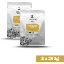 Addis Ababa Coffee Etiyopya Single Origin 2'li Avantajlı Paketi Öğütülmüş Espresso Kahve 500 Gr.