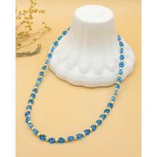 Nevoka Mavi Akrilik Boncuklu Nazar Kolyesi