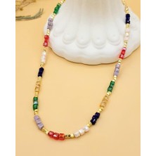 Nevoka Renkli Küp Kesim Kolye-3