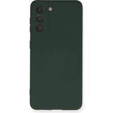 CPT83 Samsung Galaxy S21 Kılıf Nano Içi Kadife Silikon - Koyu Yeşil