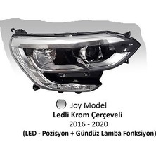 Universal Far Manuel Sol Renault Megane Iv 2017- Joy Model Ledli Krom Çerçeveli