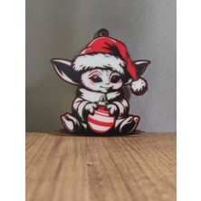 Empressco Beyaz Baby Yoda Yılbaşı Ağacı Süsü, Sevimli ve Şık Dekorasyon Seçeneği