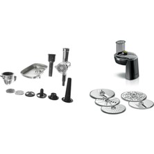 Bosch Optimum 8-9 Uyumlu Kıyma Cekme Aparatı ve Rende Diks Aparatı 2 Li Set